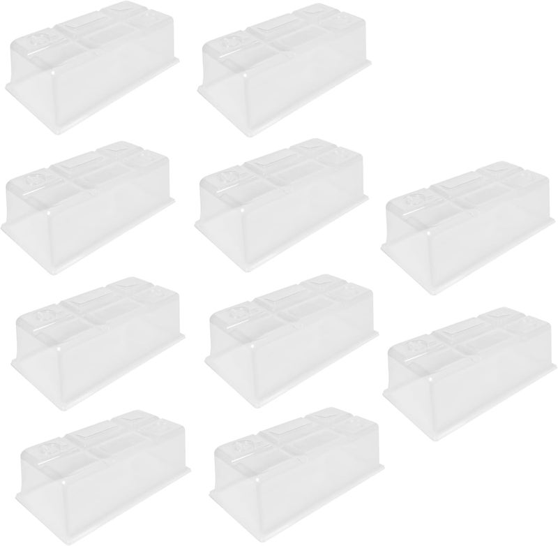 Sunpack Sundome Plastic Multi-Vented Humidity Dome, Clear, 7" (Pack of 10) - Ideal for Greenhouses or Indoor Gardening, Able to Adjust Humidity with Vents - Image 1